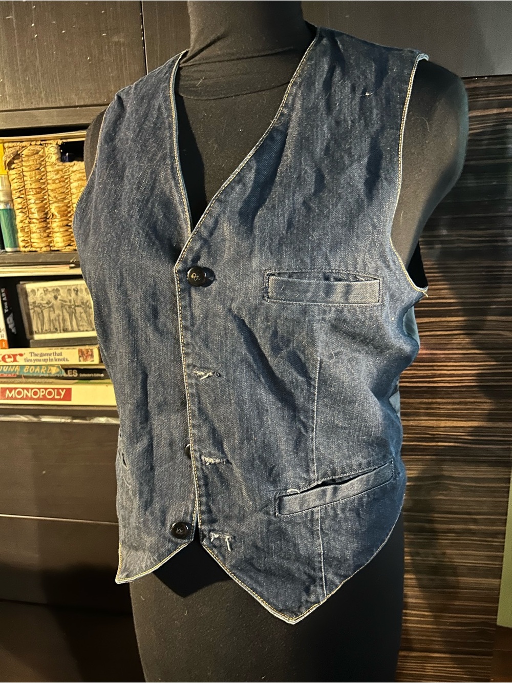 H&M Denim Vest in Light Blue